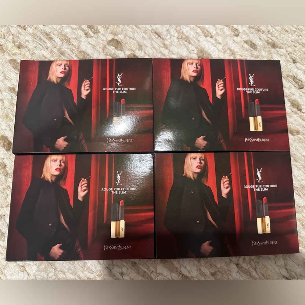 4 set of YSL Rouge Pur Couture The Slim THE PINKS 4 Sample Pods # N4, 8, 16, 24